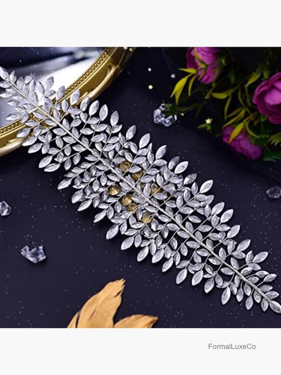 Silver Rhinestone Wedding Headband Bridal Tiara Crystal Hair Jewelry
